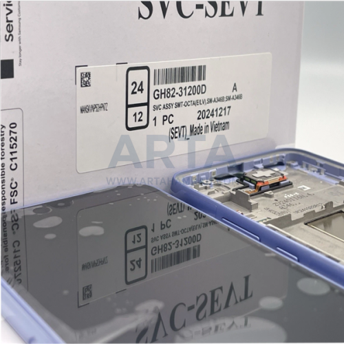تاچ و ال سی دی سامسونگ سری A سرویس پک فریم دار مدل LCD SAM A34 (A346) + FRAME SVC VIOLET