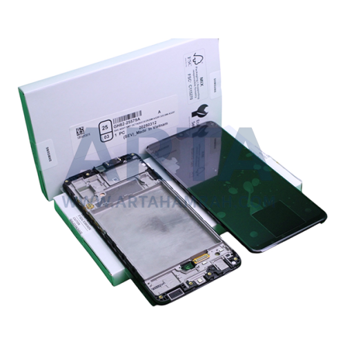 تاچ و ال سی دی سامسونگ سری A سرویس پک فریم دار مدل LCD SAM A32 4G (A325) + FRAME SVC
