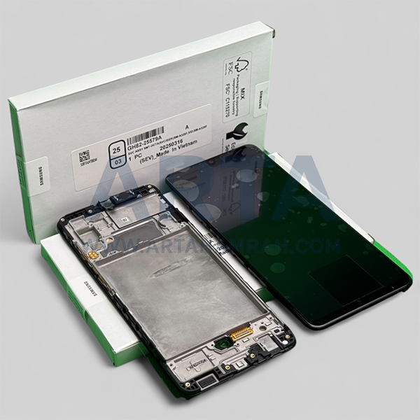 تاچ و ال سی دی سامسونگ سری A سرویس پک فریم دار مدل LCD SAM A32 4G (A325) + FRAME SVC