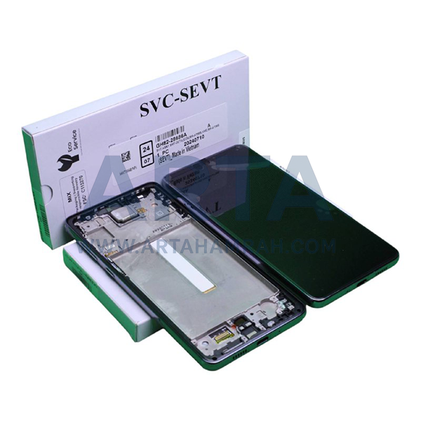 تاچ و ال سی دی سامسونگ سری A سرویس پک فریم دار مدل LCD SAM A73 (A736) + FRAME SVC BLACK