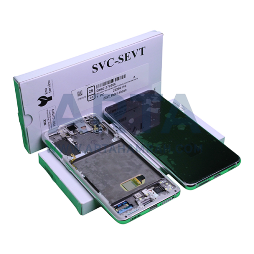 تاچ و ال سی دی سرویس پک فریم دار سامسونگ سری S مدل LCD SAM S21 (G991) + FRAME SVC WHITE