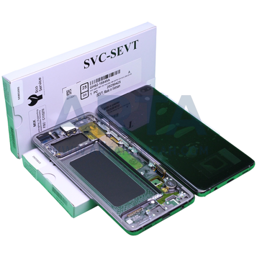 تاچ و ال سی دی سرویس پک فریم دار سامسونگ سری S مدل LCD SAM S10 PLUS (G975) + FRAME SVC SILVER