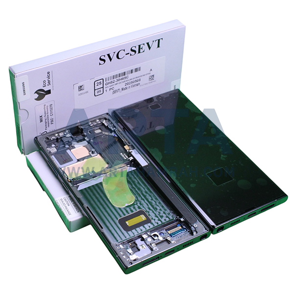 تاچ و ال سی دی سرویس پک فریم دار سامسونگ سری S مدل LCD SAM S23 ULTRA (S918) + FRAME SVC GREEN