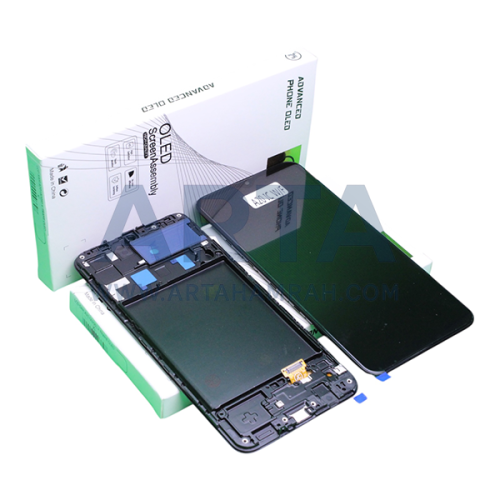 تاچ و ال سی دی اولد فریم دار سامسونگ مدل LCD SAM A20 (A205) + FRAME BIG OLED JC
