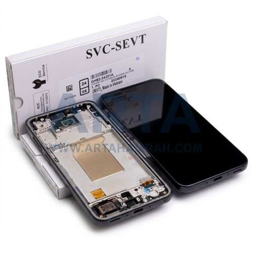 تاچ و ال سی دی سامسونگ سری A سرویس پک فریم دار مدل LCD SAM A35 5G (A356) + FRAME SVC BLACK