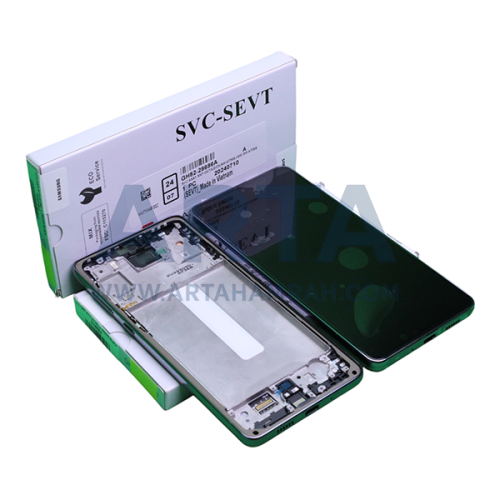 تاچ و ال سی دی سامسونگ اسمبل مدل LCD SAM A73 (A736) + FRAME BLACK ASSEMBLE