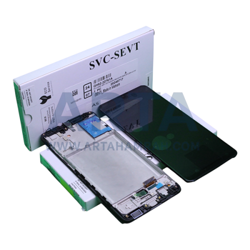 تاچ و ال سی دی سامسونگ اسمبل مدل LCD SAM A31 (A315)+FRAME BLACK ASSEMBLE