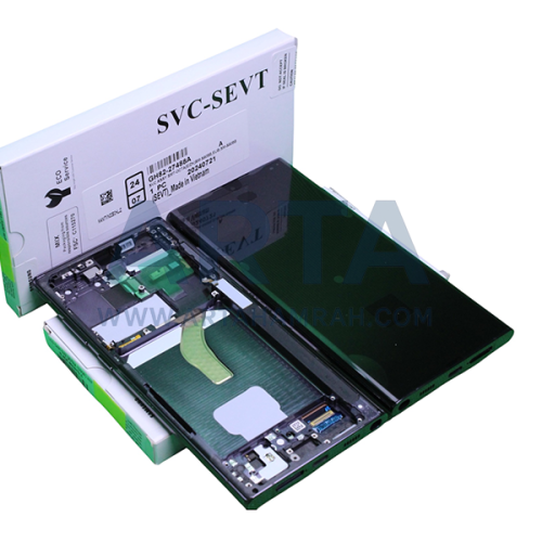 تاچ و ال سی دی سامسونگ اسمبل مدل LCD SAM S22 ULTRA (S908) W/F BLACK ASSEMBLE