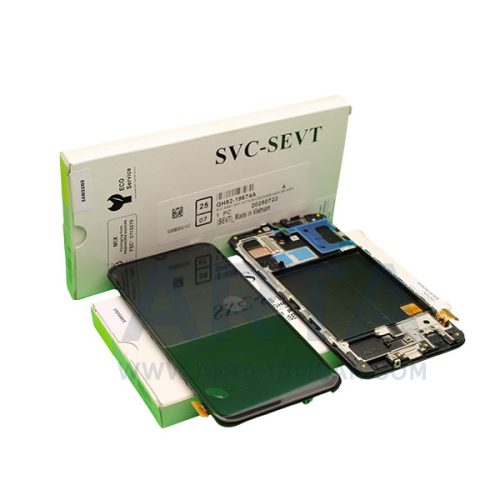 تاچ و ال سی دی سامسونگ سری A اسمبل فریم دار مدل LCD SAM A40 (A405) + FRAME ASSEMBLE