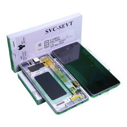 تاچ و ال سی دی سرویس پک فریم دار سامسونگ سری S مدل LCD SAM S10 PLUS (G975) + FRAME SVC SILVER