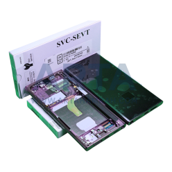 تاچ و ال سی دی سرویس پک فریم دار سامسونگ سری S مدل LCD SAM S22 ULTRA (S908) + FRAME SVC BURGUNDY