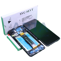 تاچ و ال سی دی سامسونگ سری A سرویس پک فریم دار مدل LCD SAM A12 NACHO (A127) + FRAME SVC
