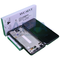 تاچ و ال سی دی سامسونگ سری A سرویس پک فریم دار مدل LCD SAM A52 (A525/A528) + FRAME SVC BLACK