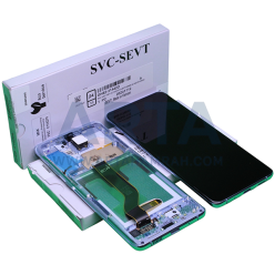 تاچ و ال سی دی سرویس پک فریم دار سامسونگ سری S مدل LCD SAM S20 PLUS (G985) + FRAME SVC BLUE