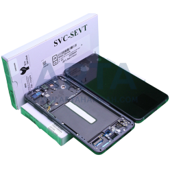 تاچ و ال سی دی سرویس پک فریم دار سامسونگ سری S مدل LCD SAM S21 FE (G990) + FRAME SVC GRAY