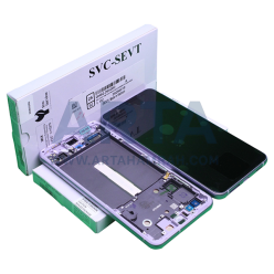 تاچ و ال سی دی سرویس پک فریم دار سامسونگ سری S مدل LCD SAM S21 FE (G990) + FRAME SVC VIOLET