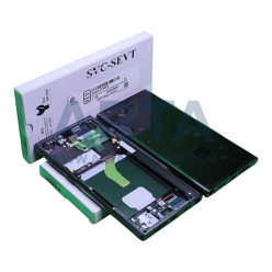 تاچ و ال سی دی سرویس پک فریم دار سامسونگ سری S مدل LCD SAM S22 ULTRA (S908) + FRAME SVC BLACK